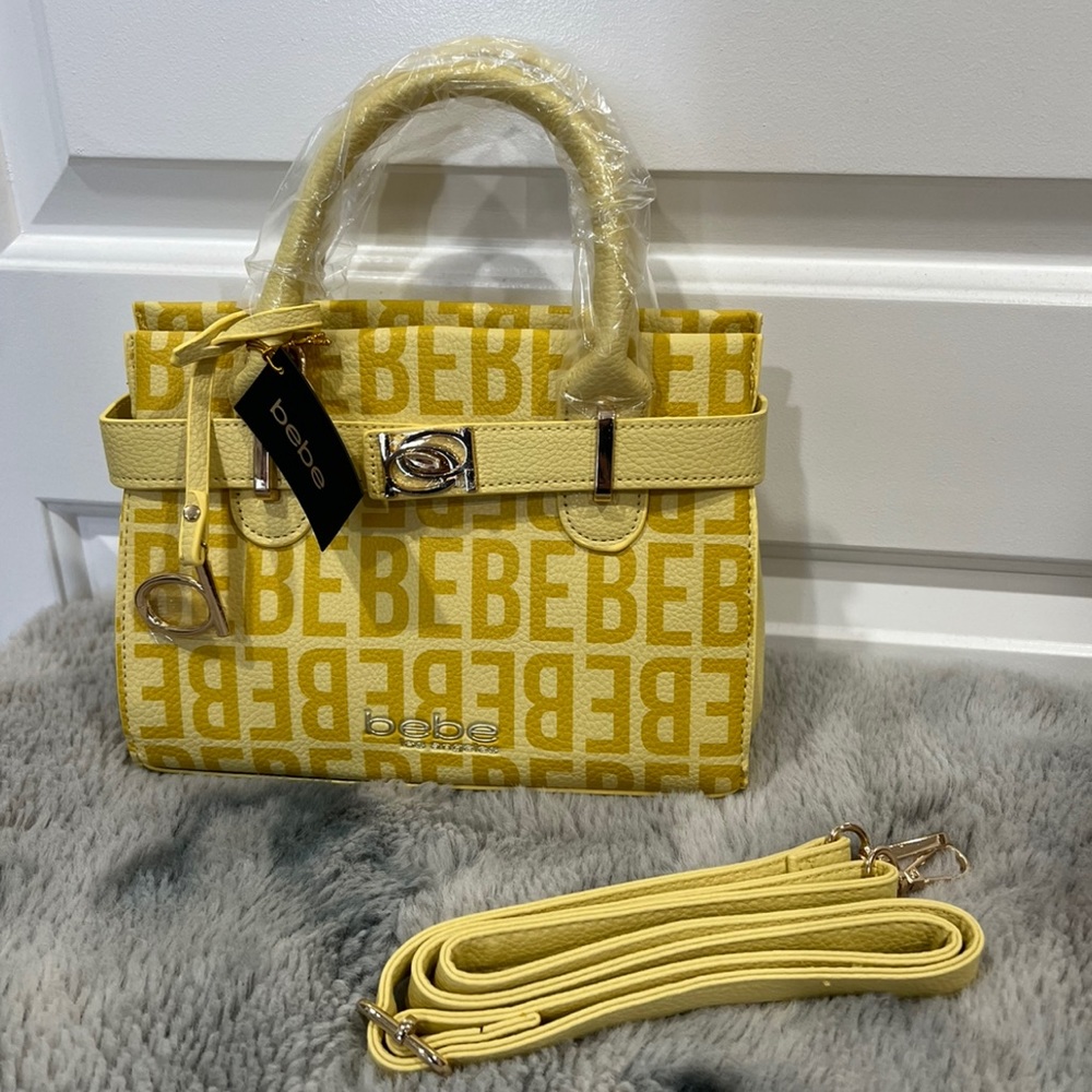 Bebe yellow hand bag